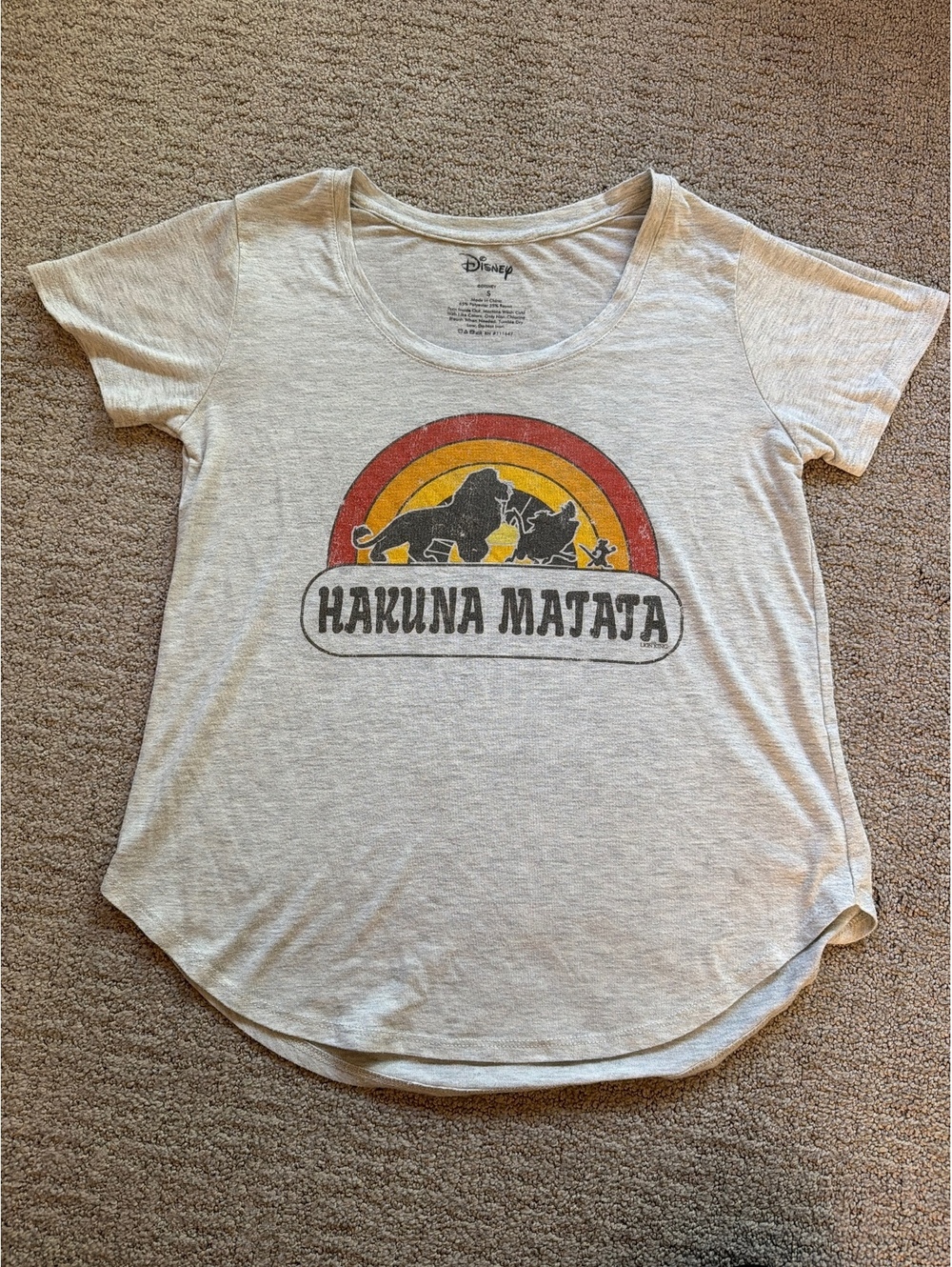 Disney Hakuna Matata Graphic T-Shirt Size Small